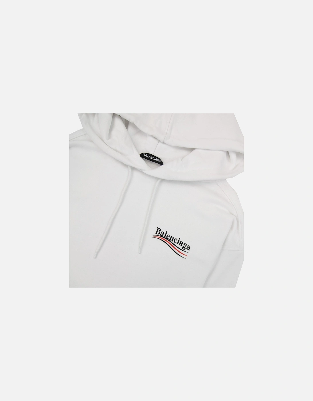 Logo Print Hoodied Sweatshirt White 9040