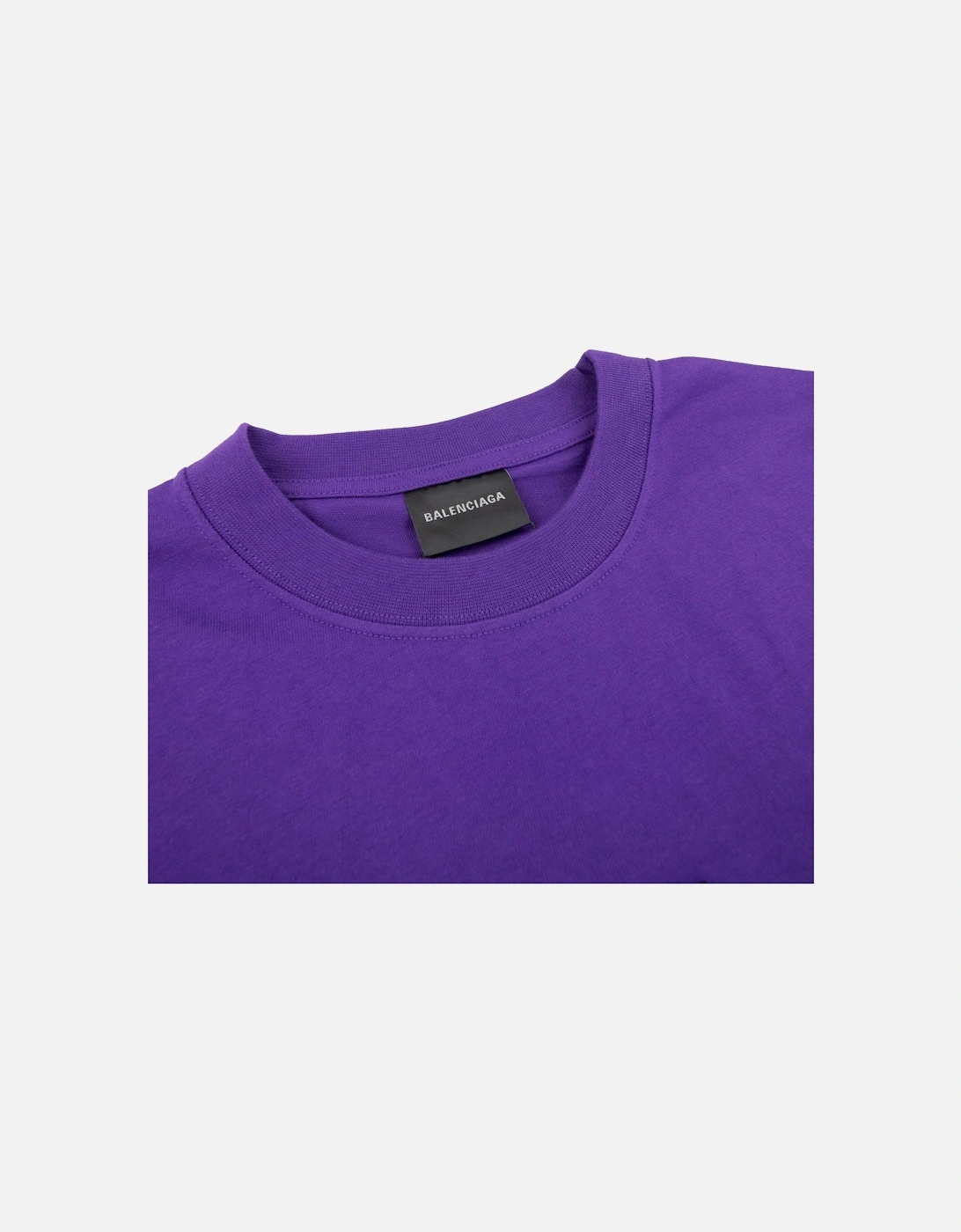 Embroidered Medium Fit Logo T Shirt Purple 5162