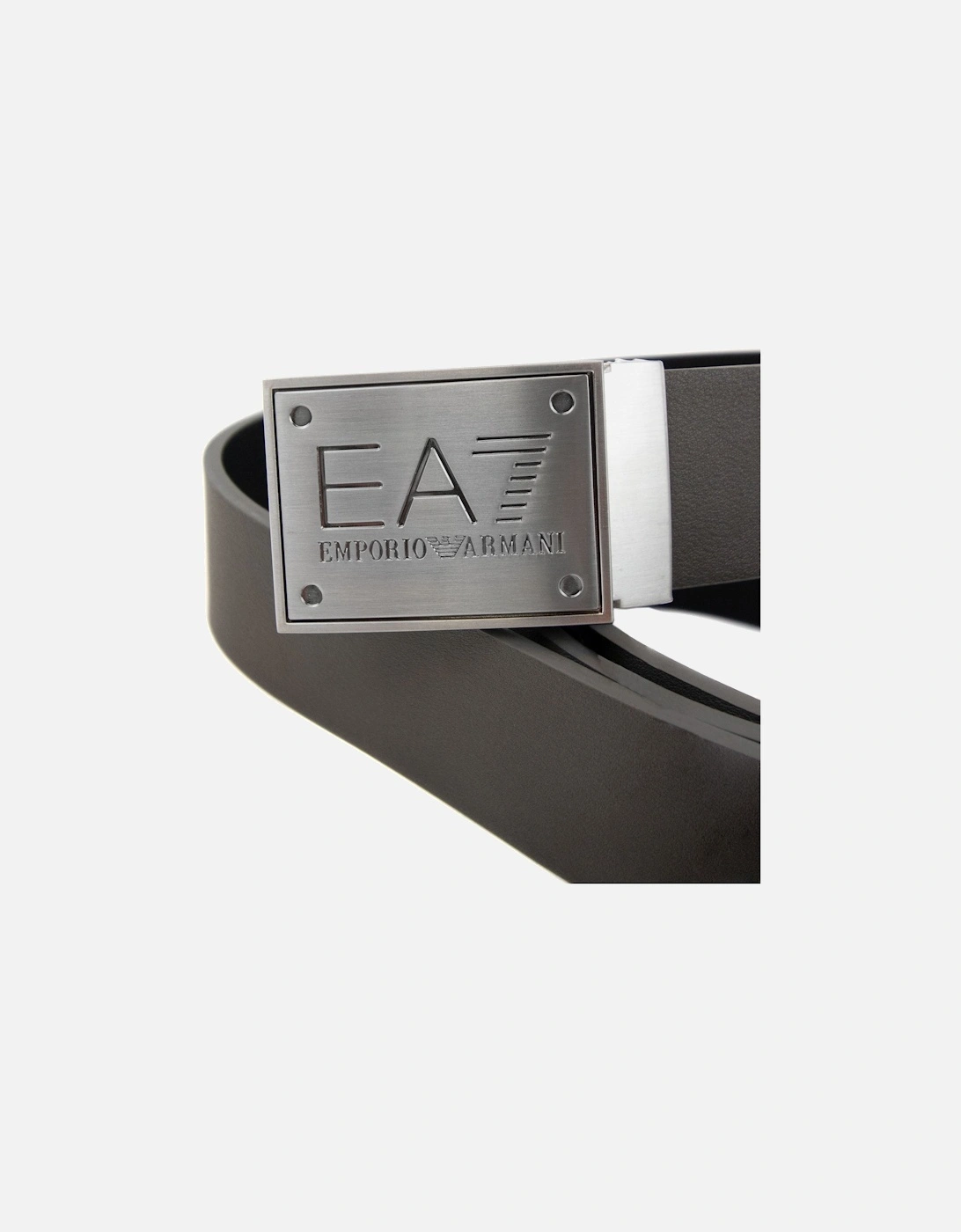 Reversible Brushed Leather Belt Anthracite Black