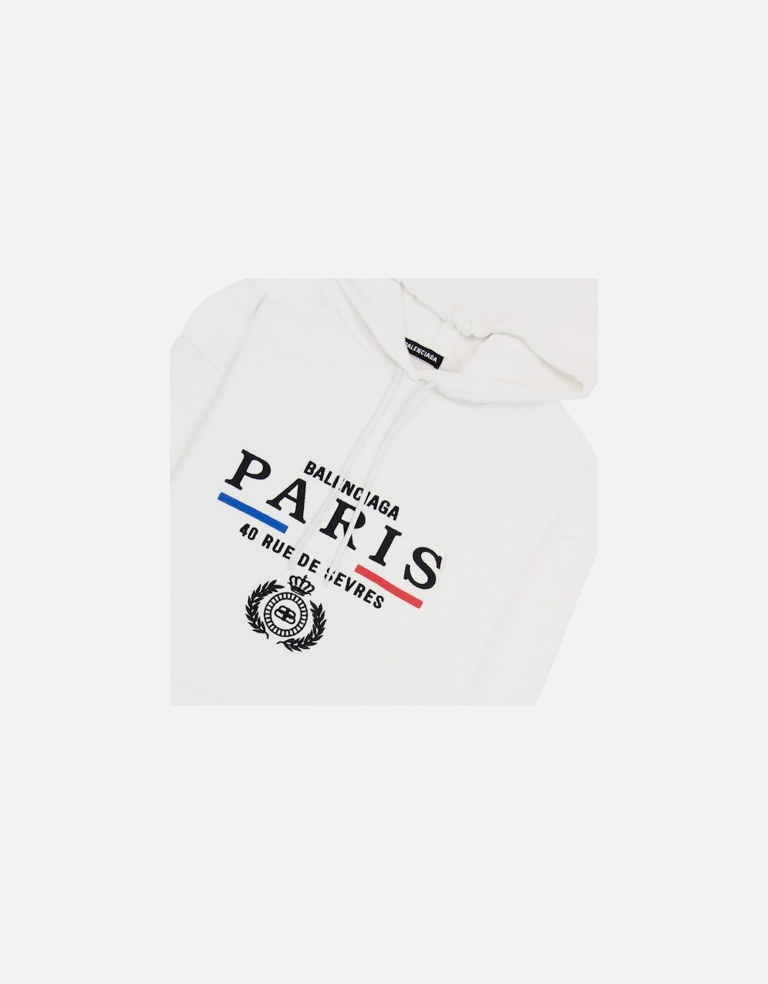 Paris Flag Hoodied Sweatshirt White 9000