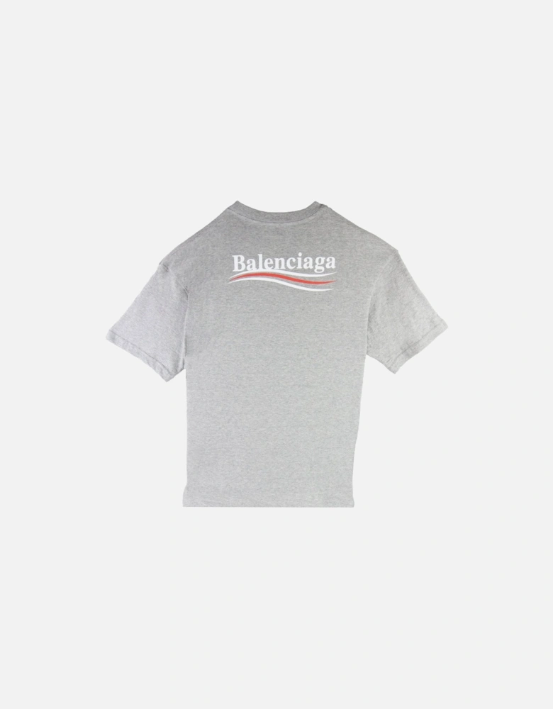 Political S/s T Shirt Grey 1300
