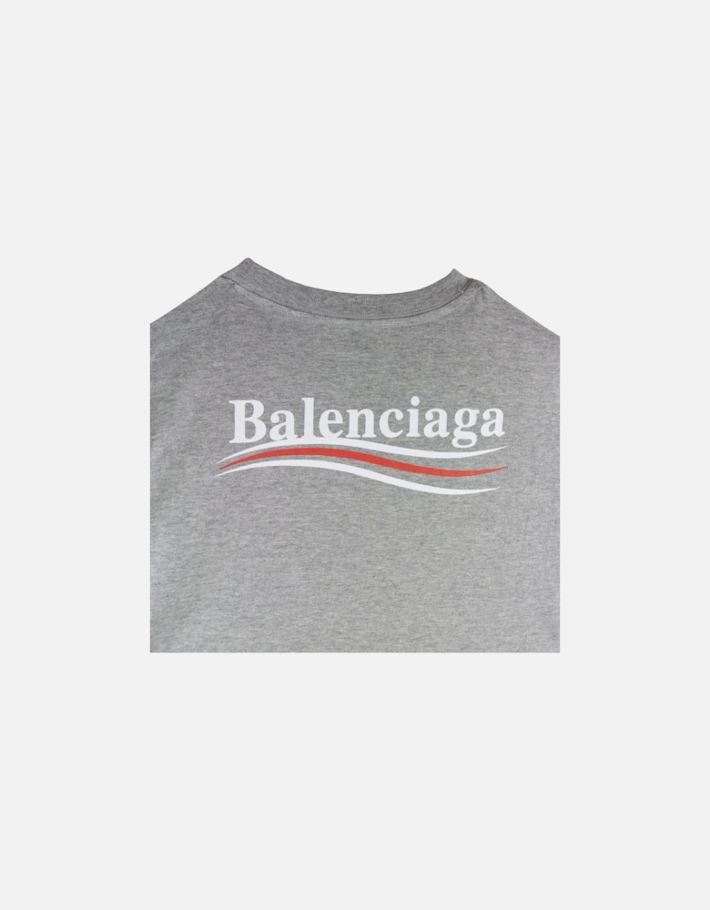 Political S/s T Shirt Grey 1300
