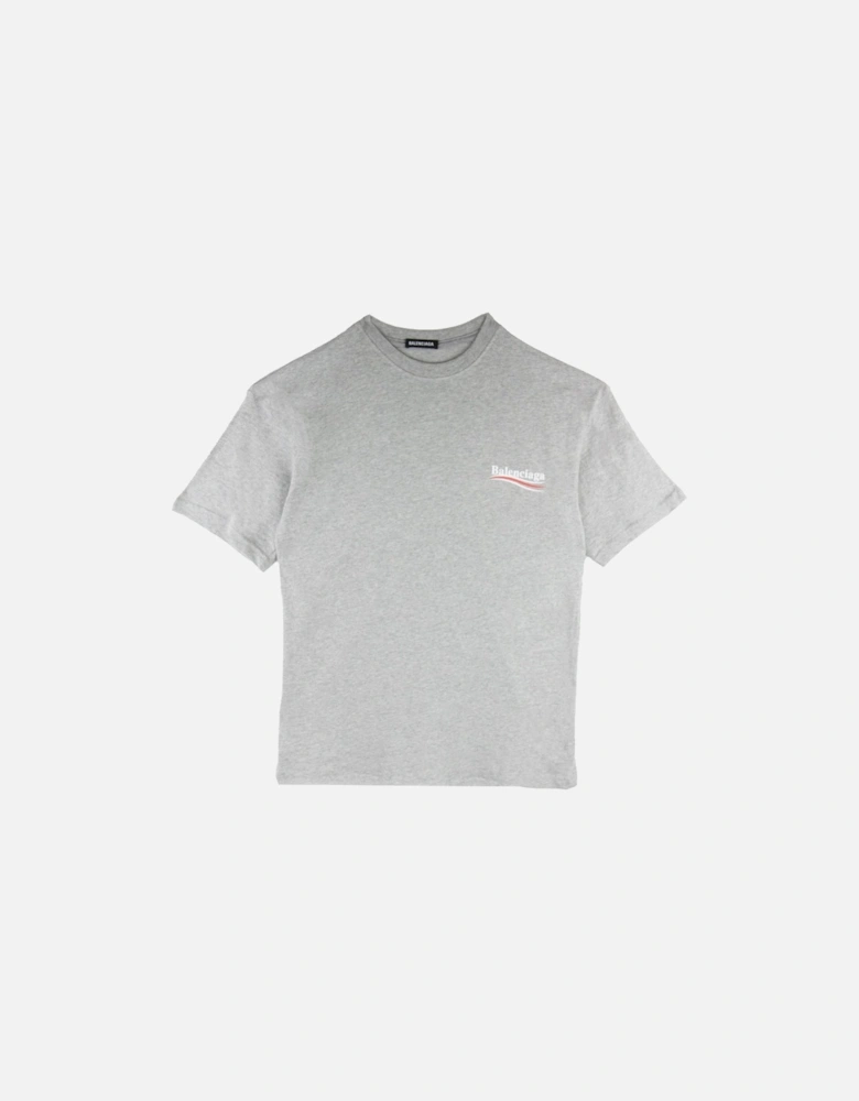 Political S/s T Shirt Grey 1300