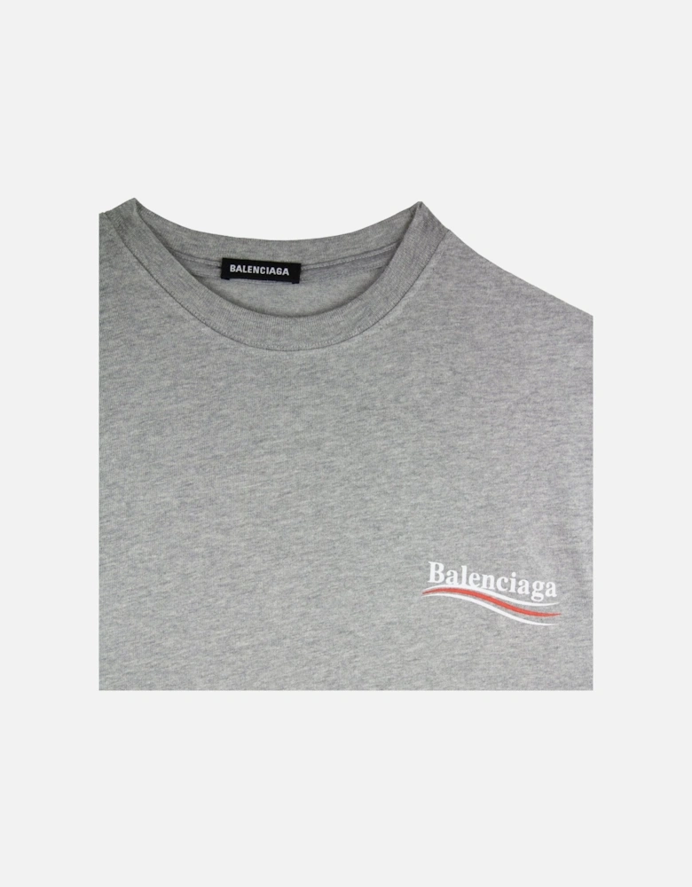 Political S/s T Shirt Grey 1300