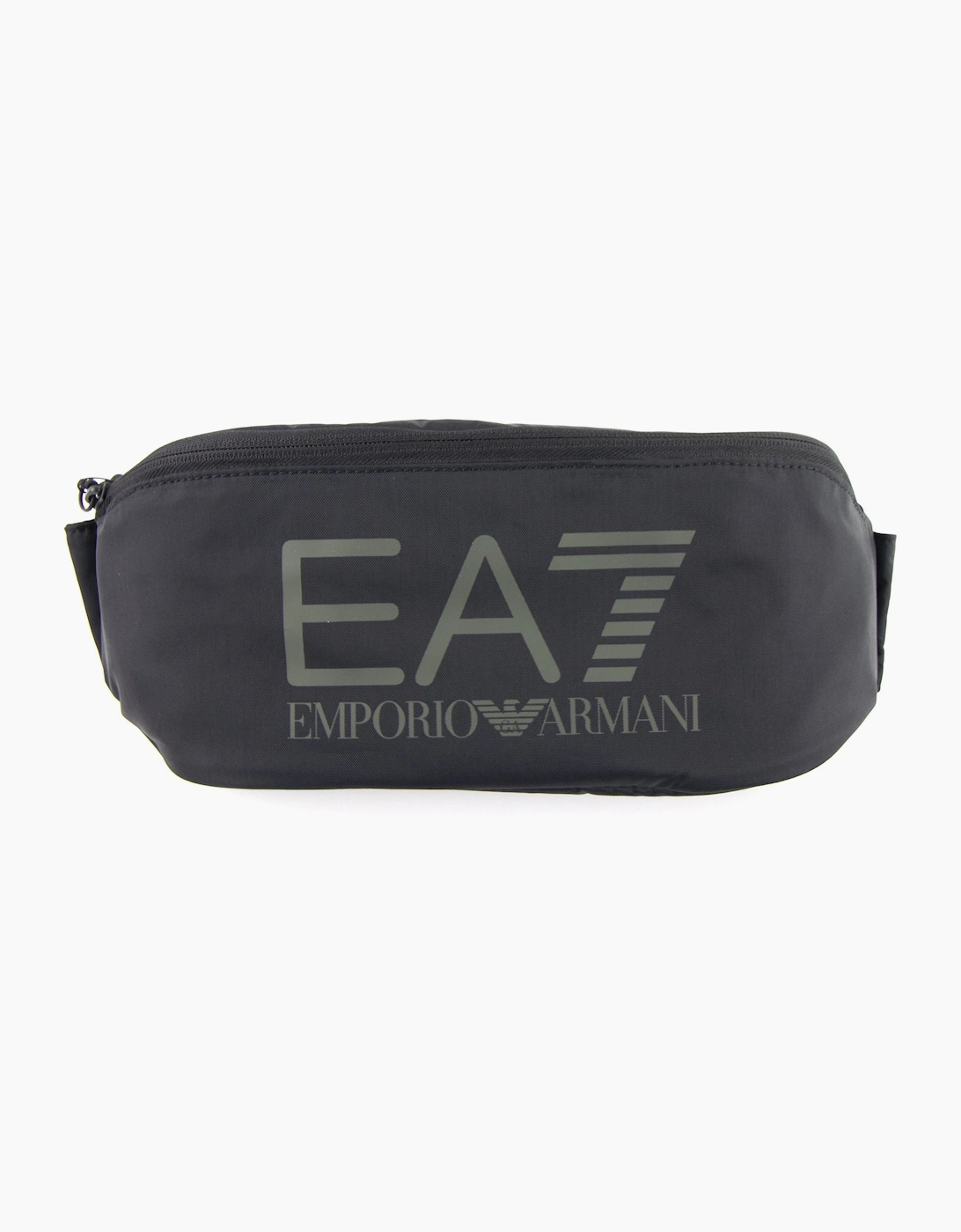 Men's EA7 Logo Belt Bag Black/Stone Grey - Size: OS