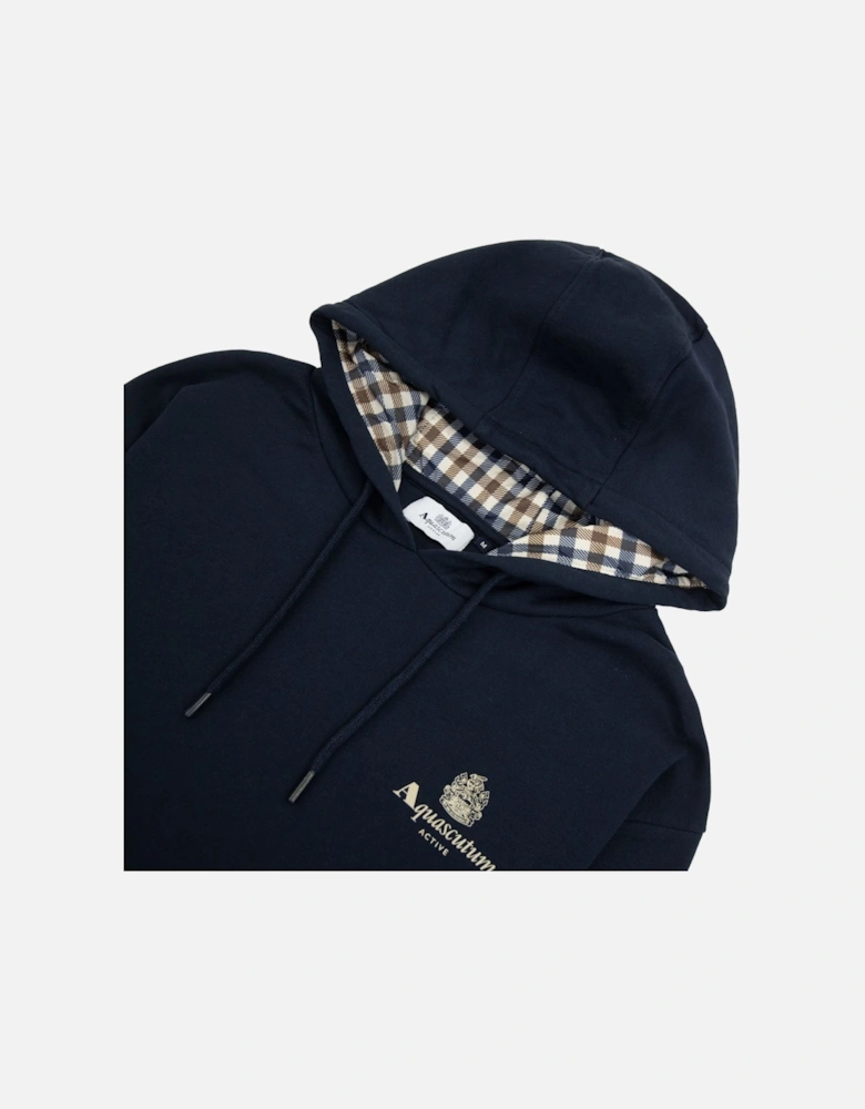 Active Small Logo Hoodie Navy