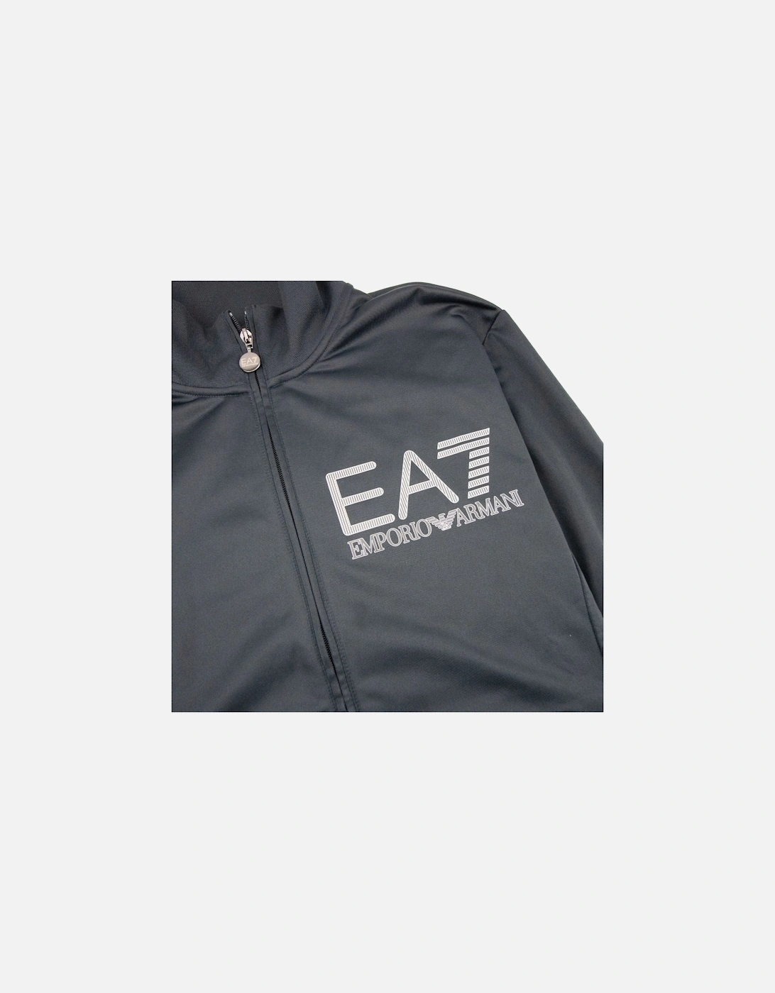 Large Silver Logo Tracksuit Top Night Blue