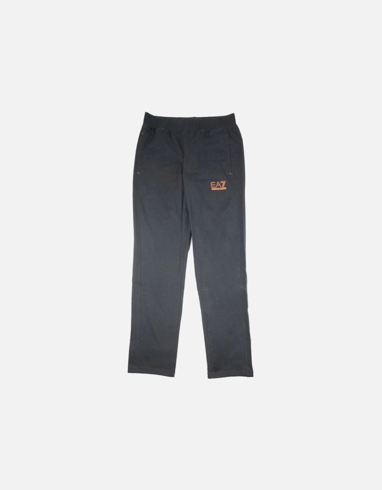 Rubber Logo Straight Cuff Track Pants Black