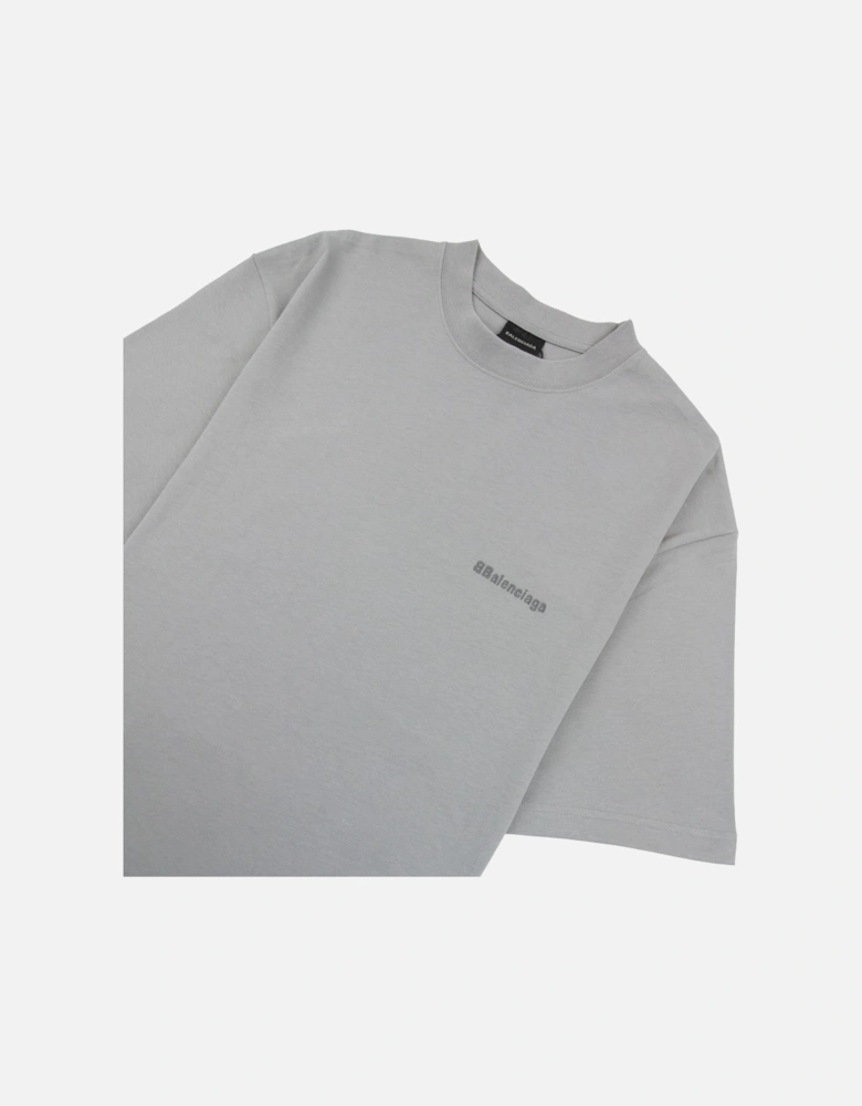 Bb Embroidered Chest Logo T-shirt Grey