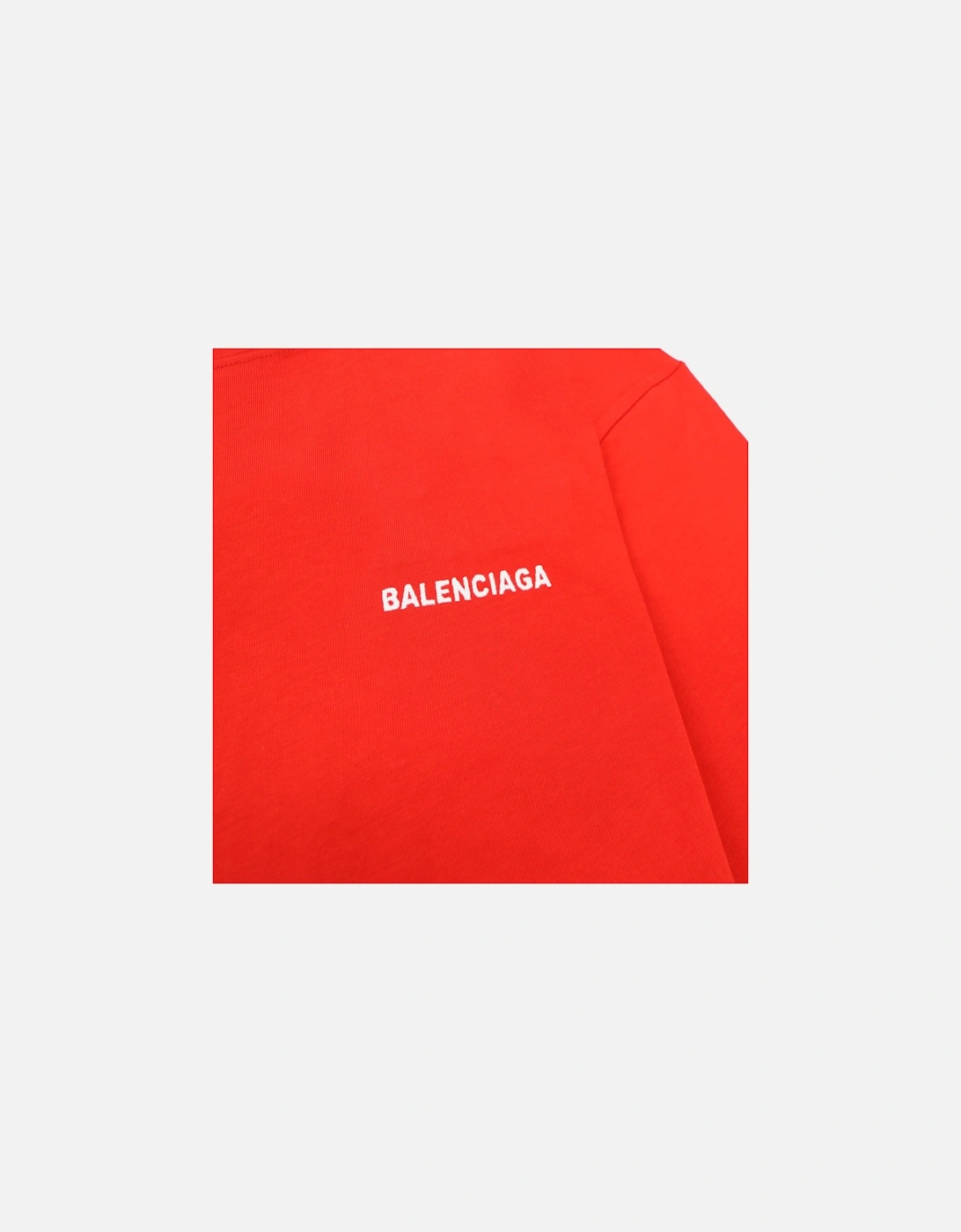 Logo Crewneck T Shirt Red/white
