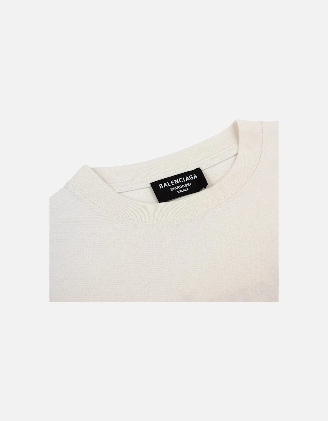 Political Campaign Embroidery T-shirt Off White