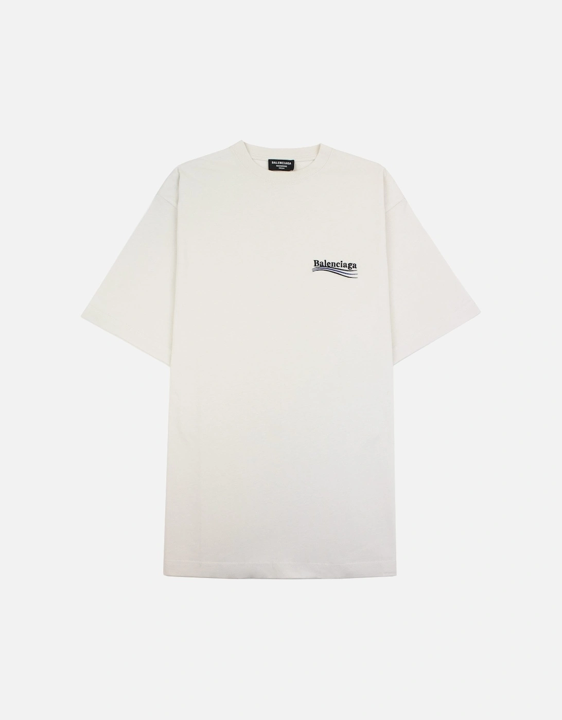 Political Campaign Embroidery T-shirt Off White, 6 of 5