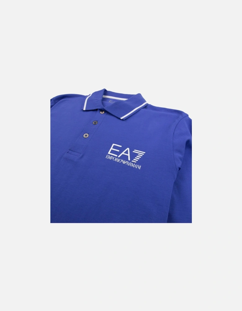 Train Core Id Long Sleeve Polo Shirt Cobalt