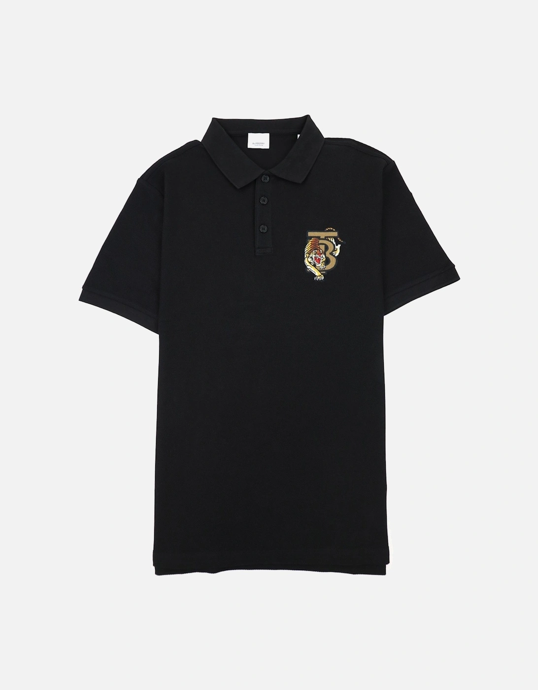 Cotton Tb Tiger Polo Shirt Black, 5 of 4
