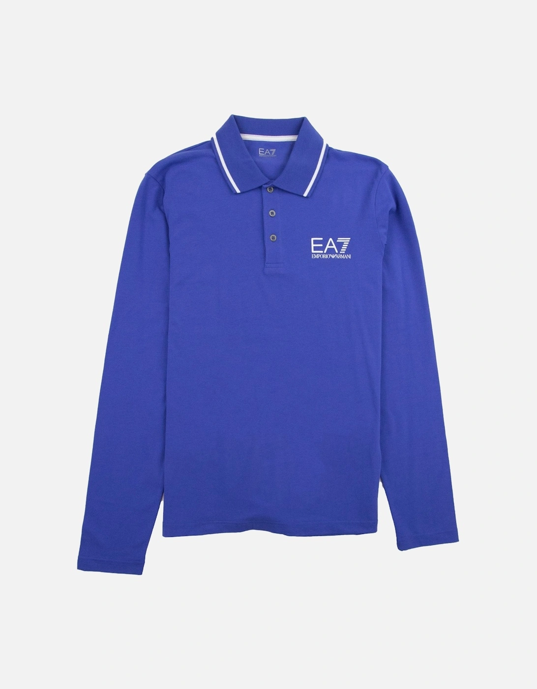 Train Core Id Long Sleeve Polo Shirt Cobalt, 3 of 2