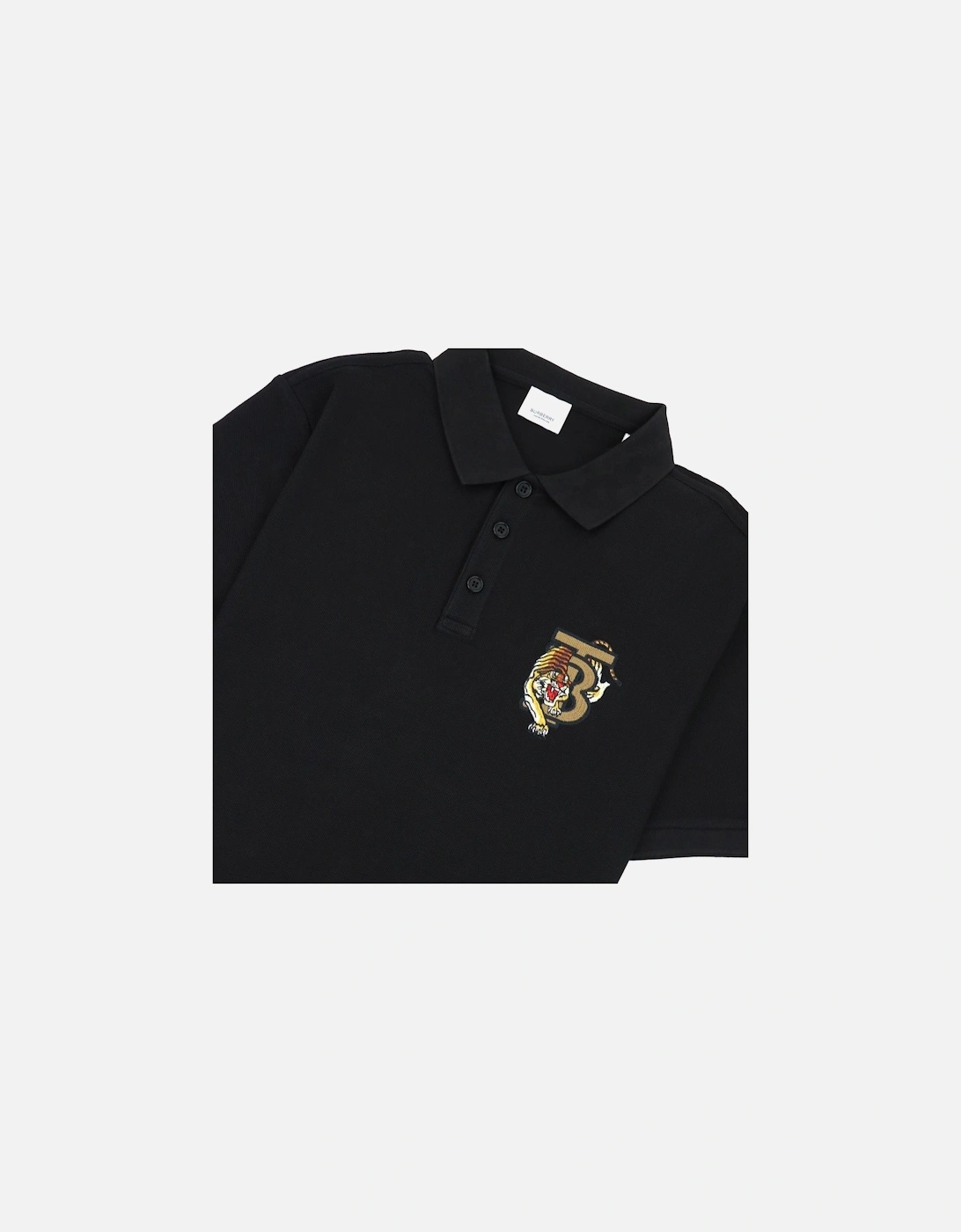 Cotton Tb Tiger Polo Shirt Black