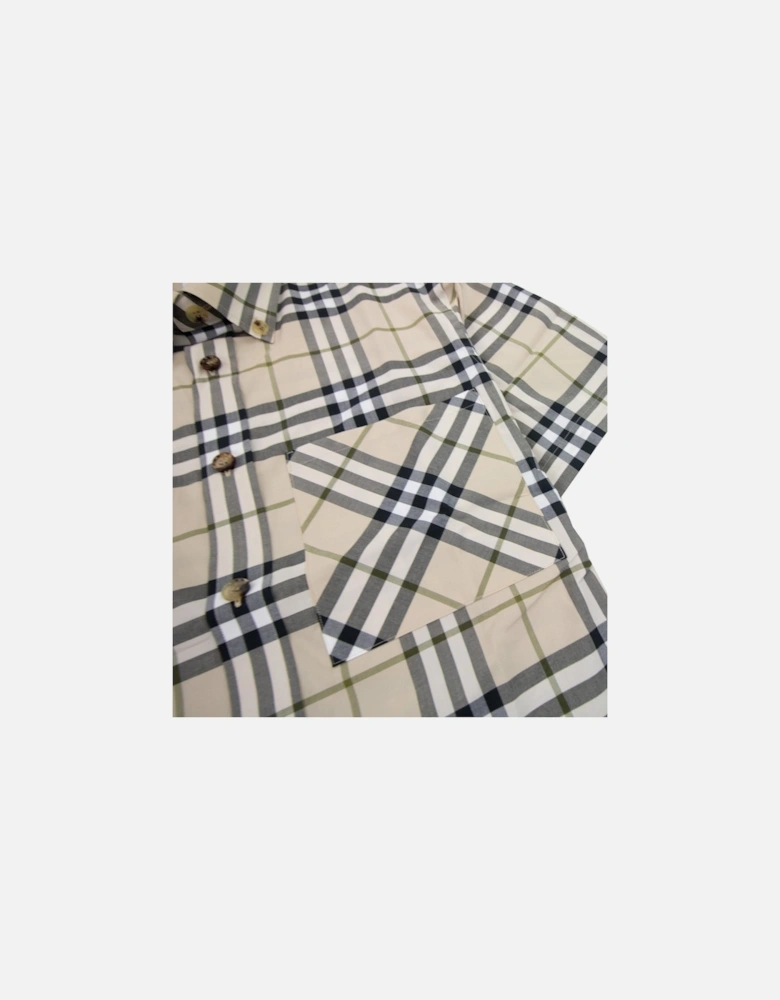 Soft Fawn Check Ss Shirt Soft Fawn Check