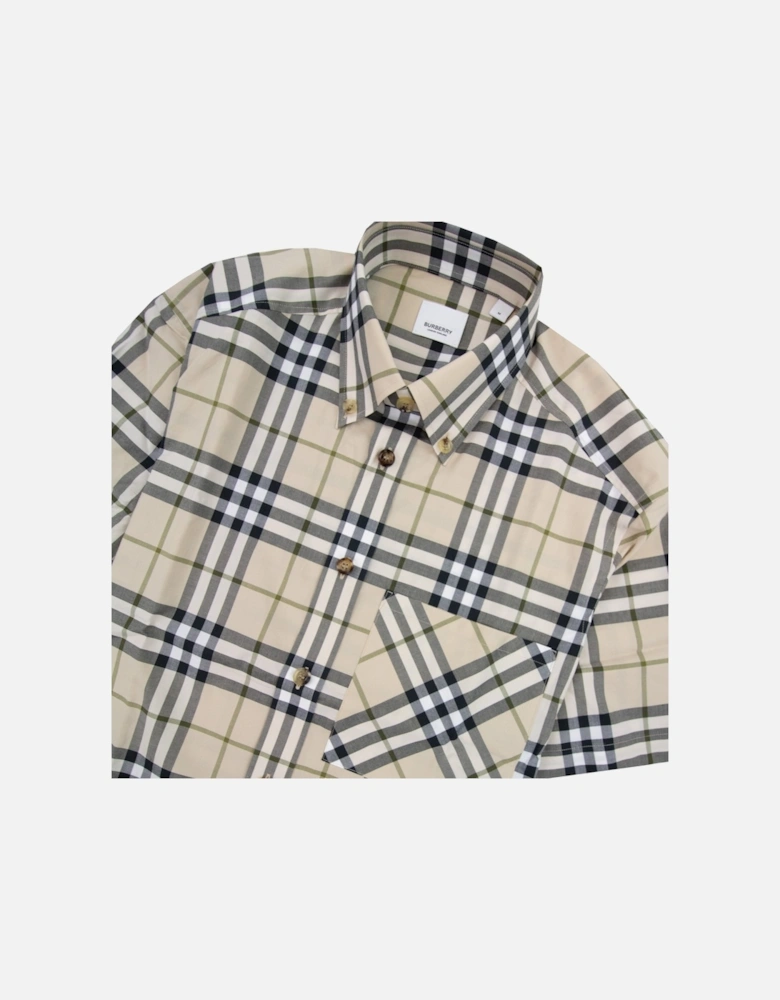 Soft Fawn Check Ss Shirt Soft Fawn Check