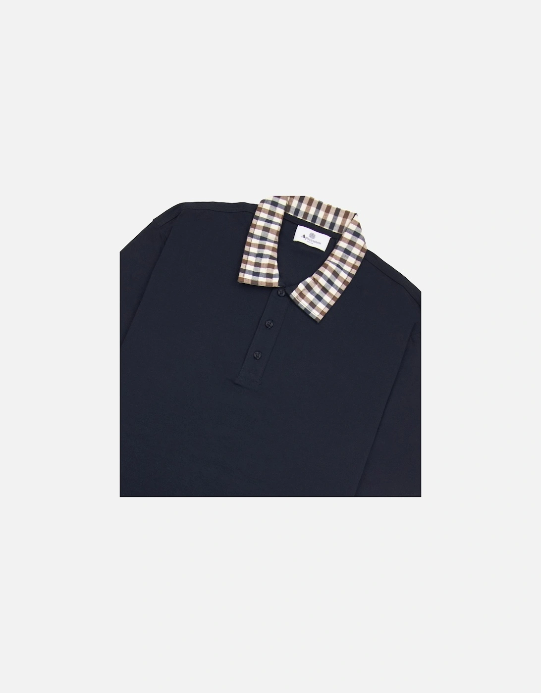 Supima Club Check Rib Polo Navy