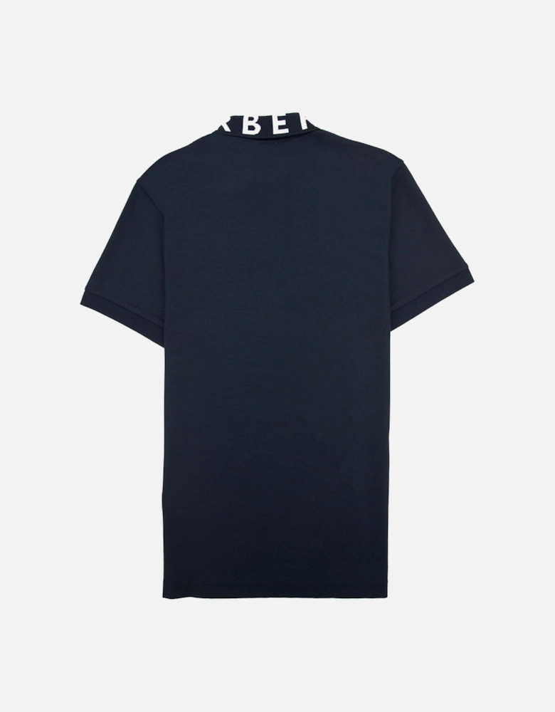 Ryland Block Collar Writing Polo Navy