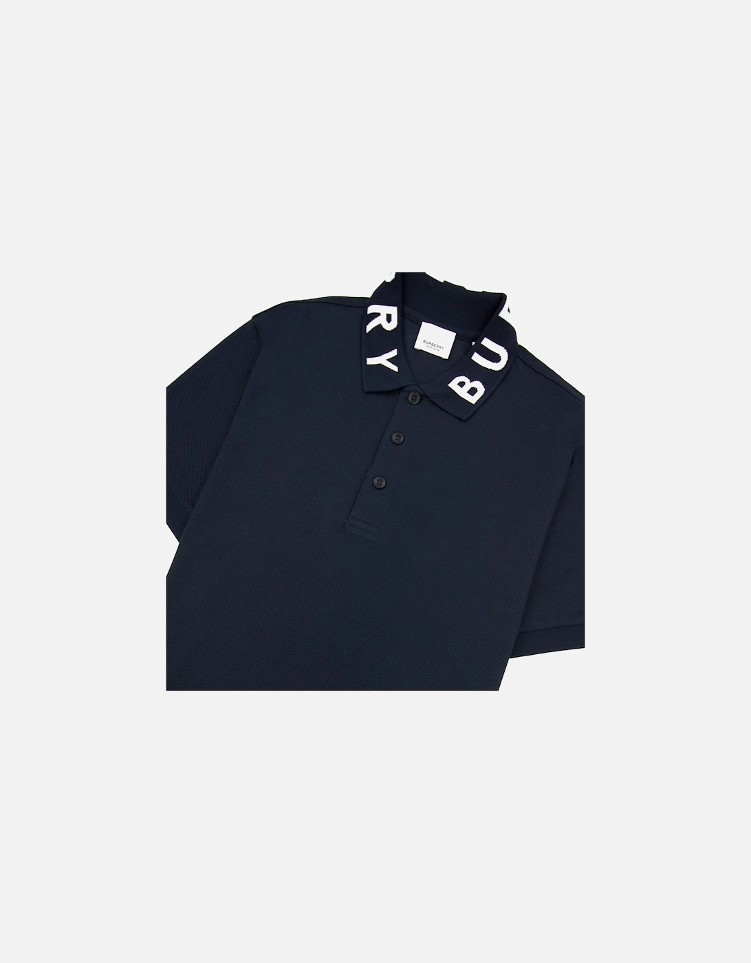 Ryland Block Collar Writing Polo Navy