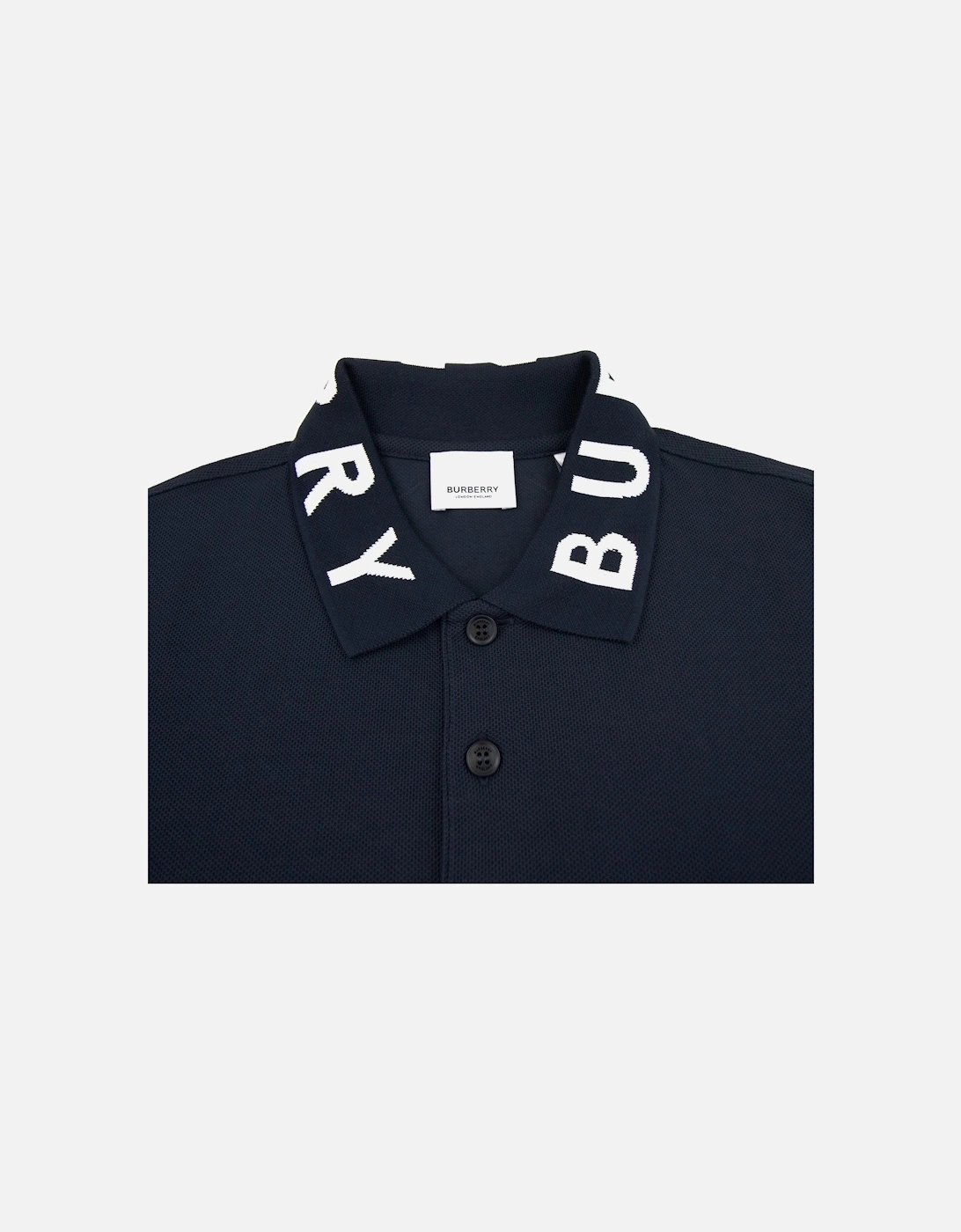 Ryland Block Collar Writing Polo Navy
