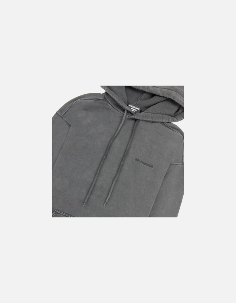 Dyed Pullover Hoody Dark Grey