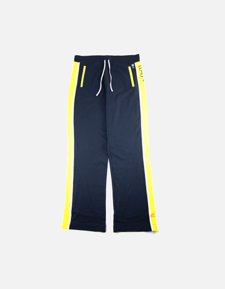 Side Stripe Straight Leg Pants Navy/yellow