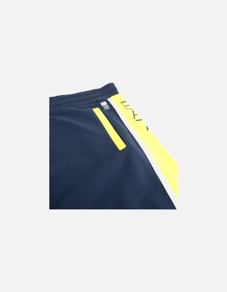 Side Stripe Straight Leg Pants Navy/yellow