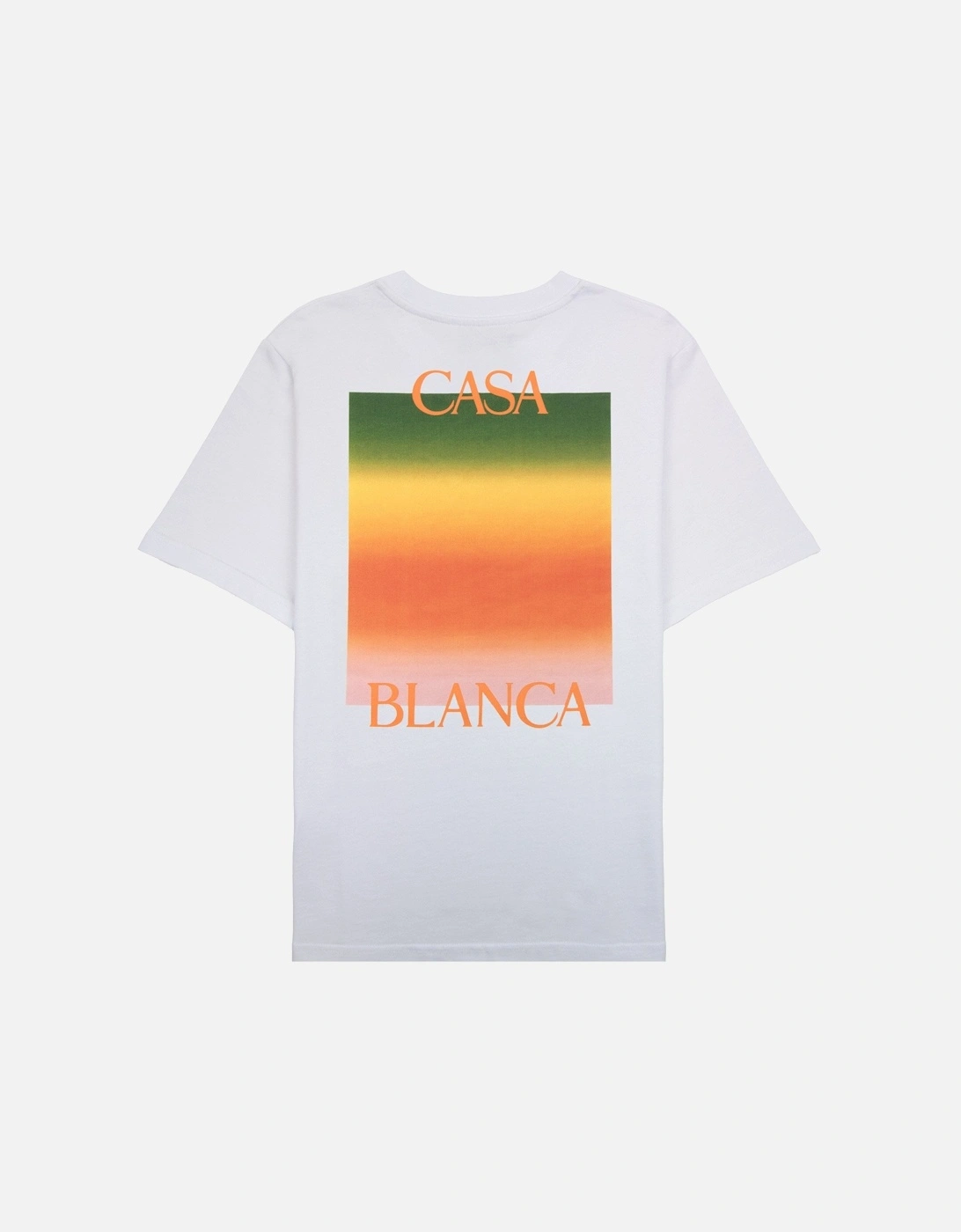 Gradient Square Logo Printed T Shirt White 001