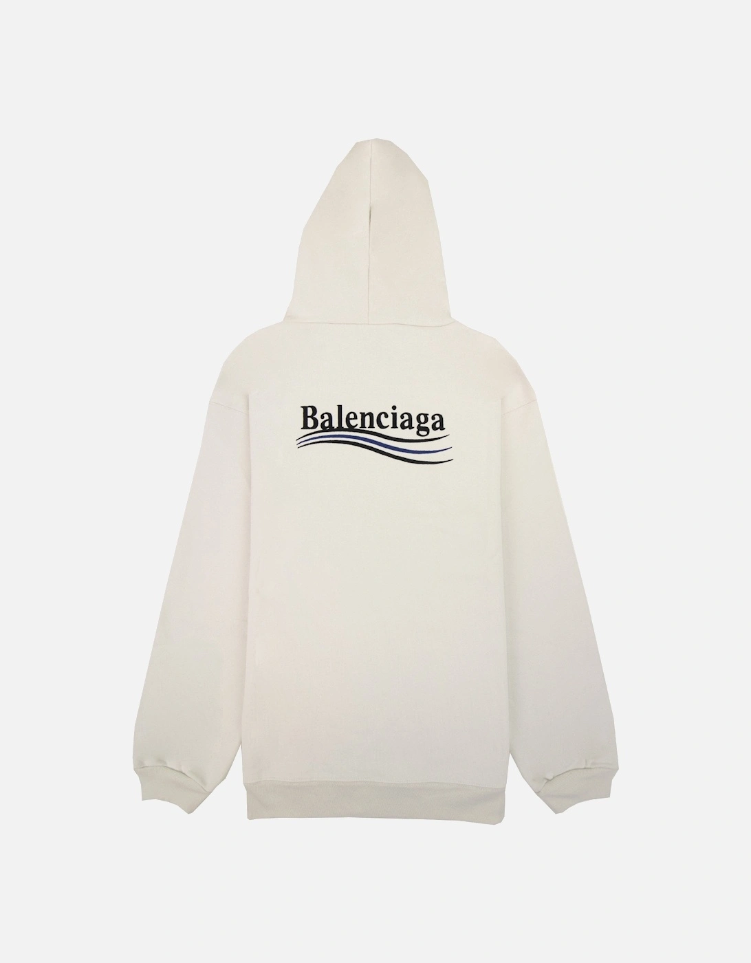 Logo Print Hoodied Sweatshirt White 9084