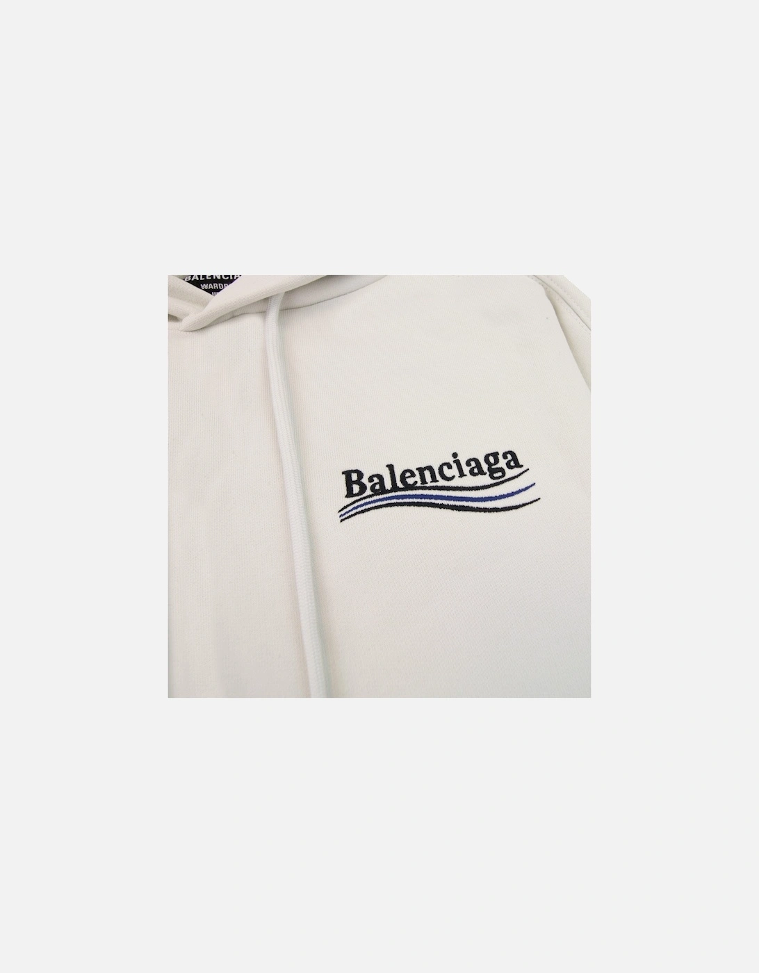 Logo Print Hoodied Sweatshirt White 9084