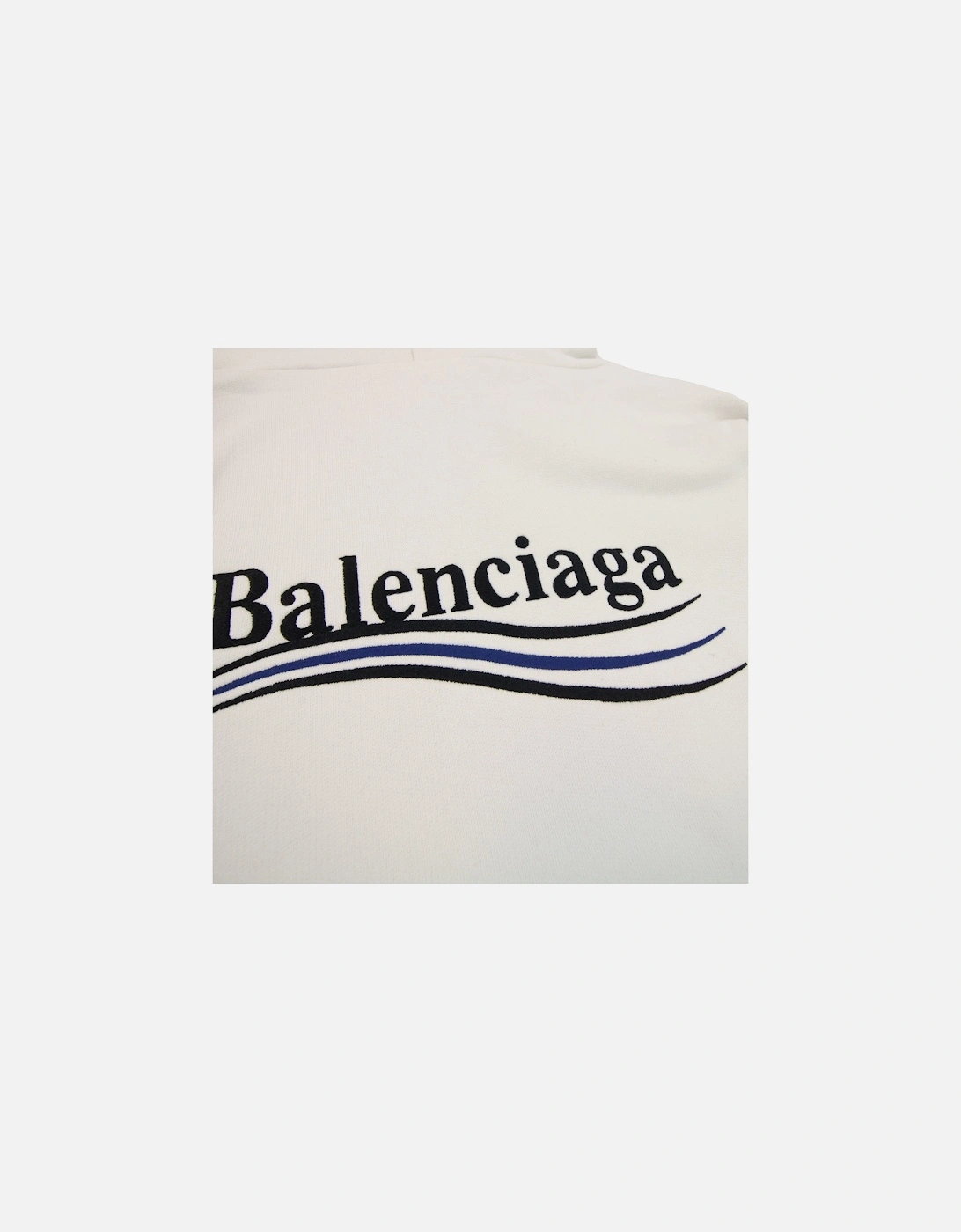 Logo Print Hoodied Sweatshirt White 9084