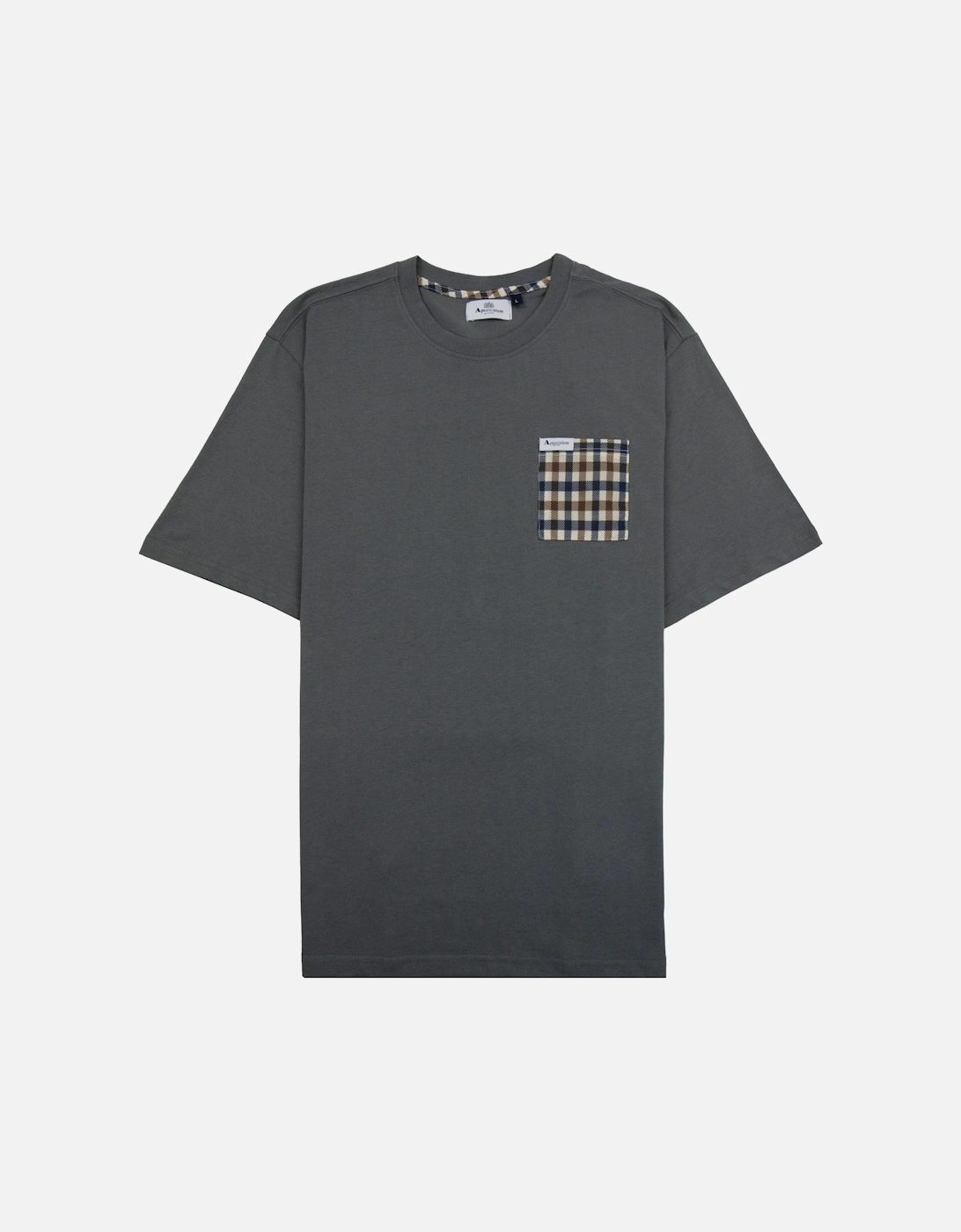 Active Club Check Pocket T Shirt Charcoal, 5 of 4