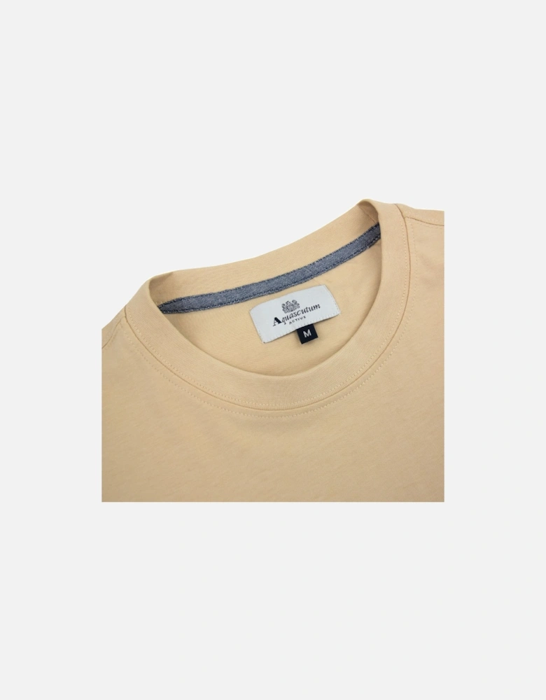 Active Club Check Pocket T Shirt Beige 03