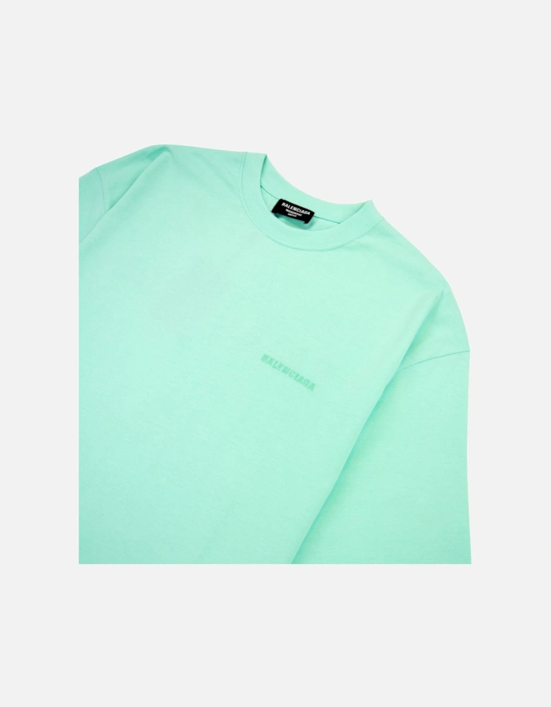 Logo Crewneck T Shirt Mint Green 3062