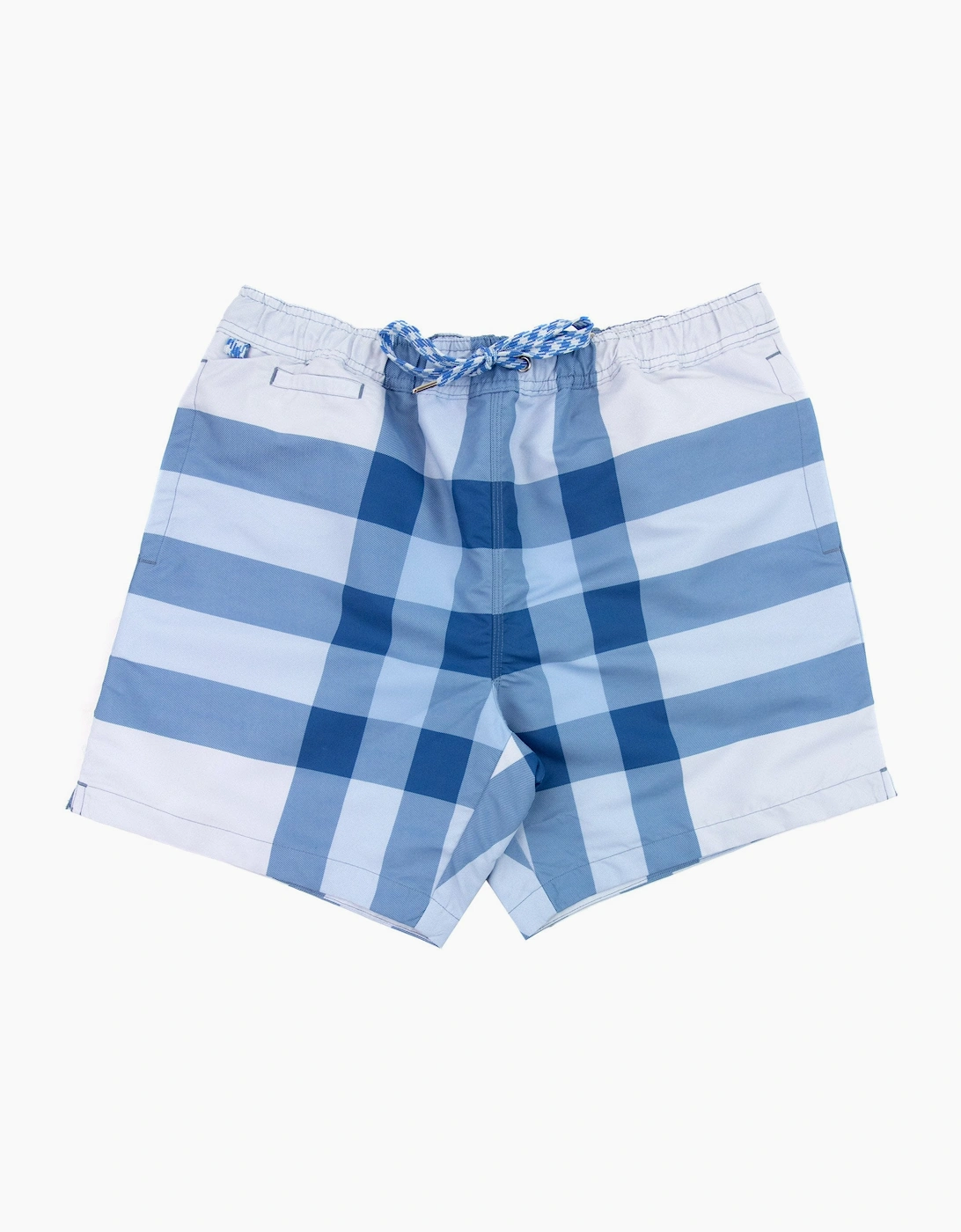 Men's Burberry Martin Ip Check Swim Short Sky Blue - Size: 44/32