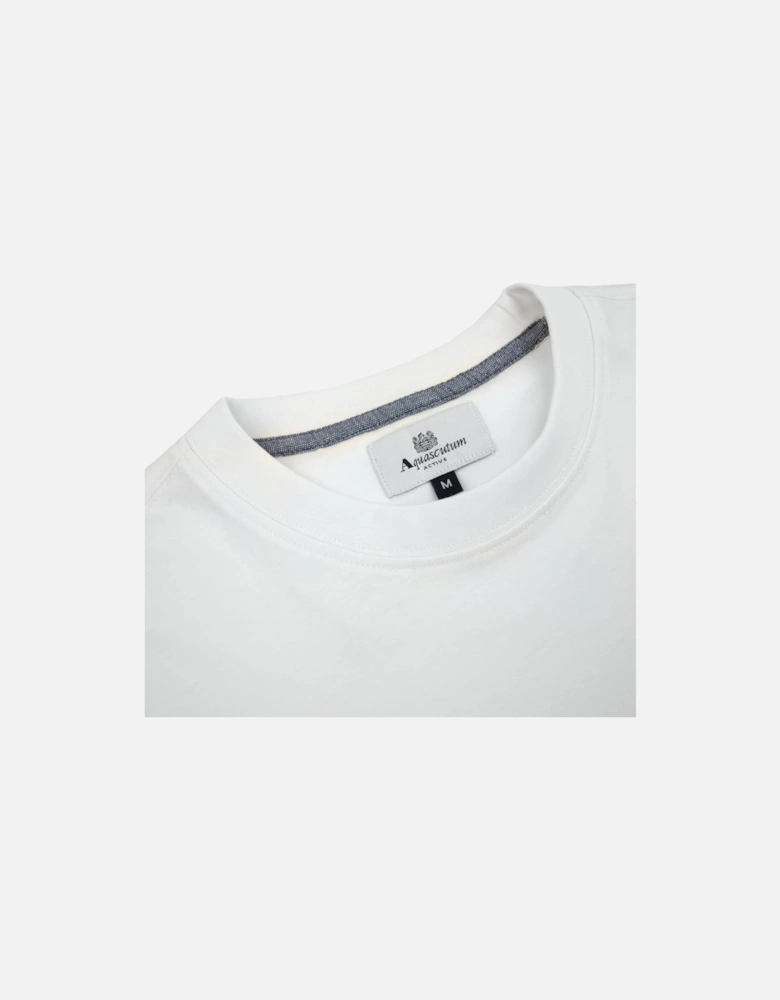 Active Club Check Pocket T Shirt White 001
