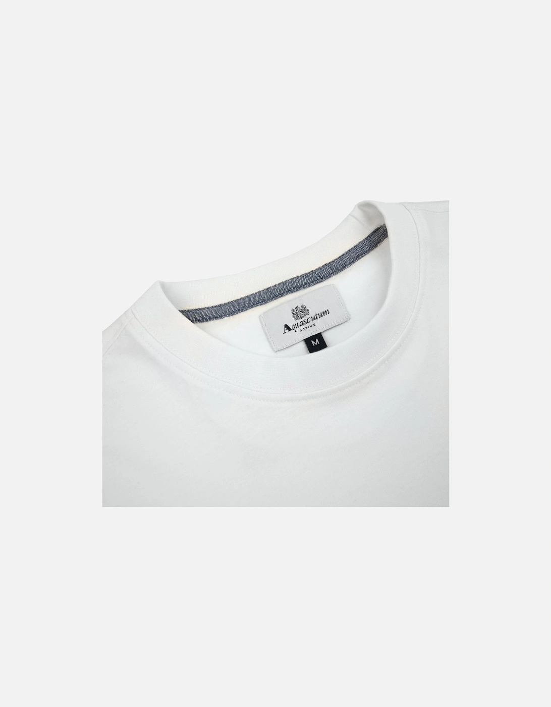 Active Club Check Pocket T Shirt White 001