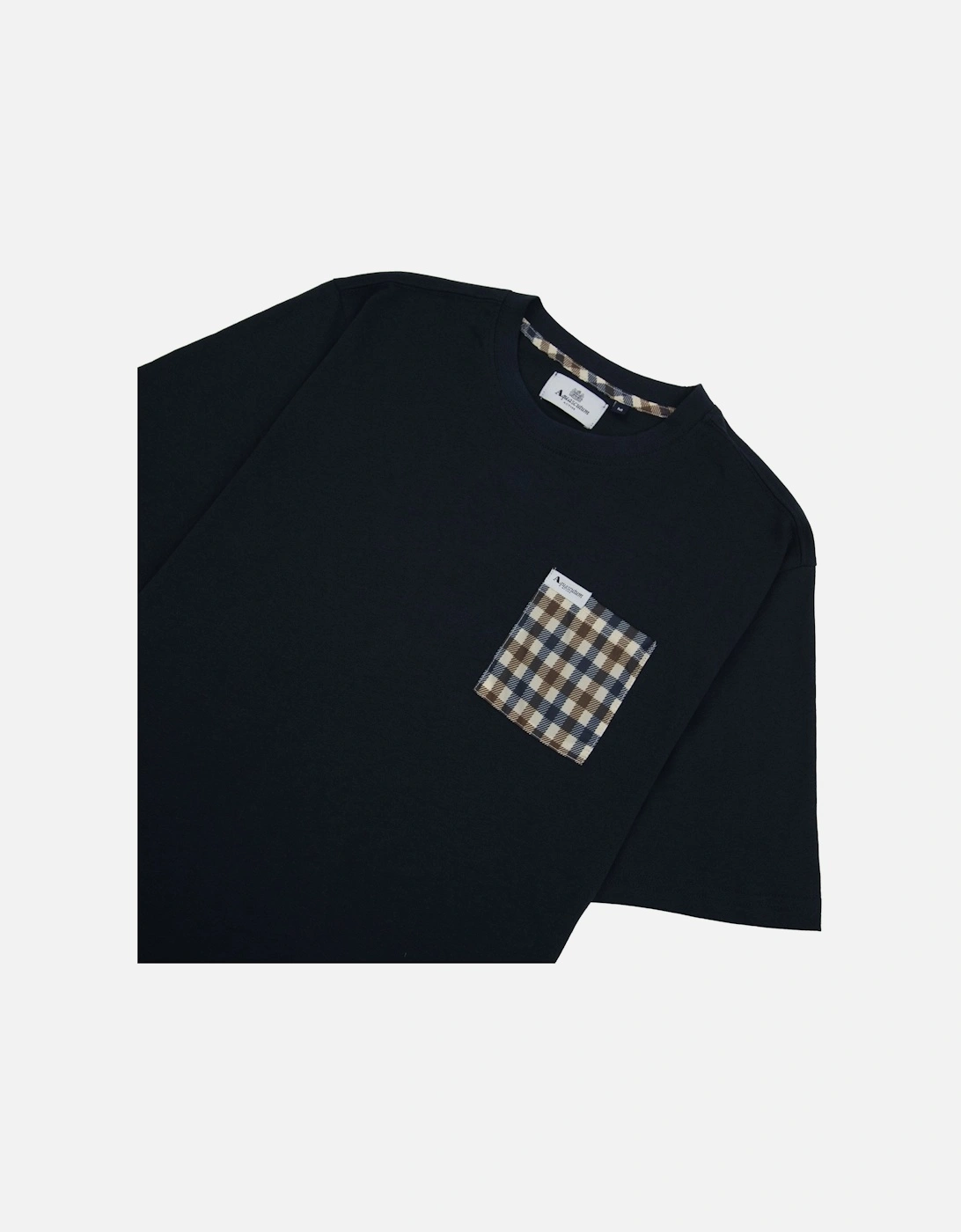 Active Club Check Pocket T Shirt Navy