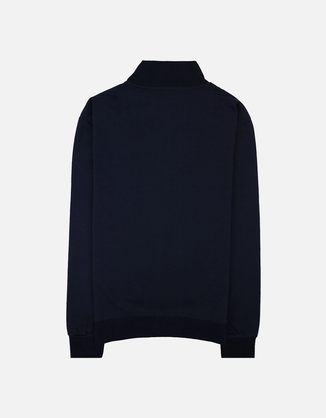 Full Zip Club Check Mockneck Sweatshirt Navy 11