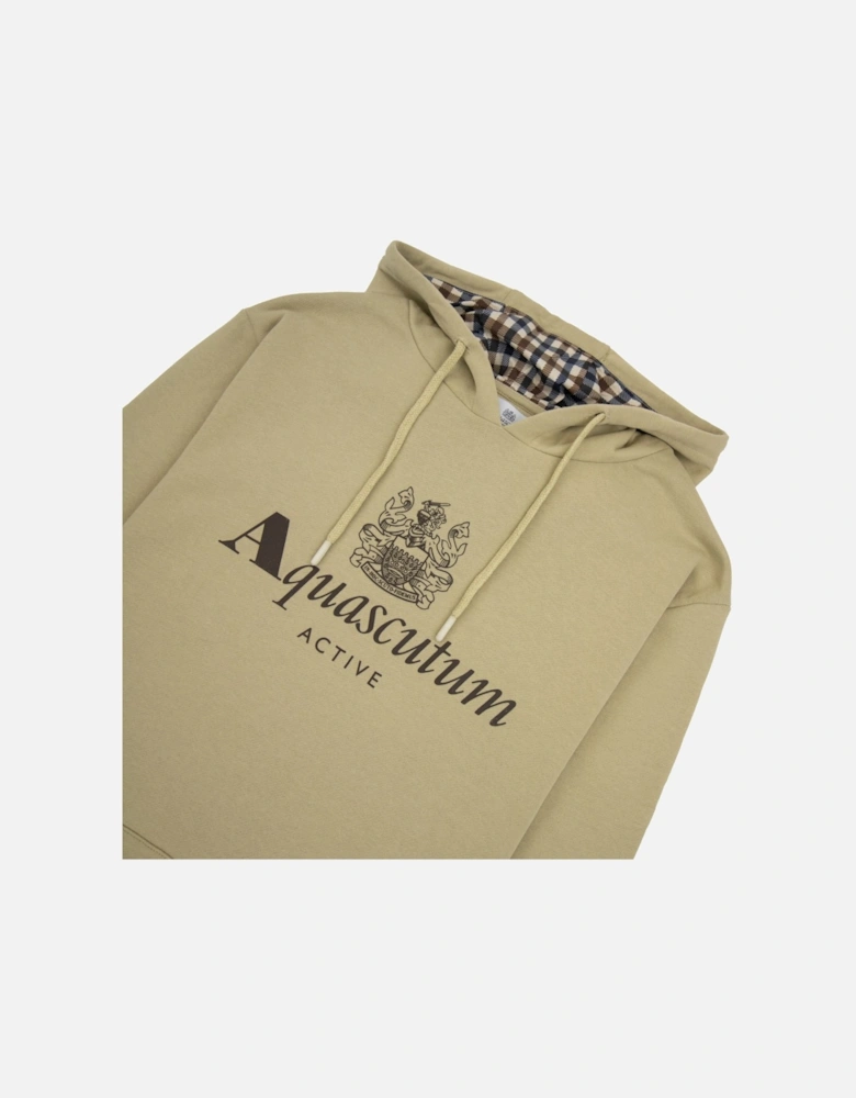 Active Big Logo Hoodie Beige
