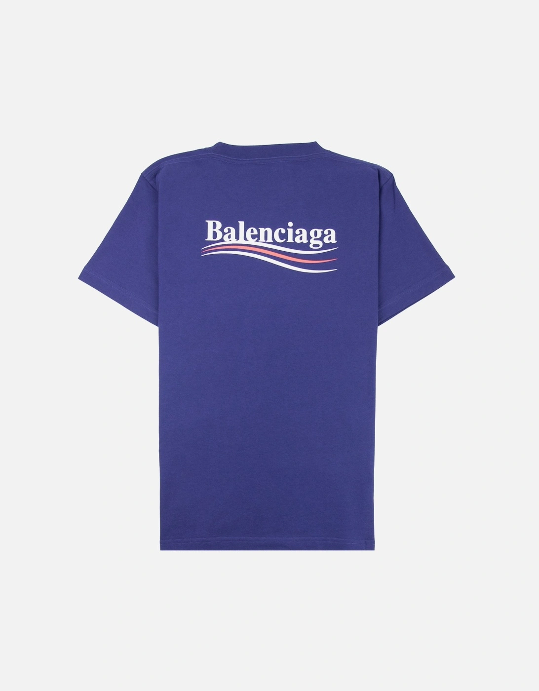 Short Sleeve Political T Shirt Blue 1195