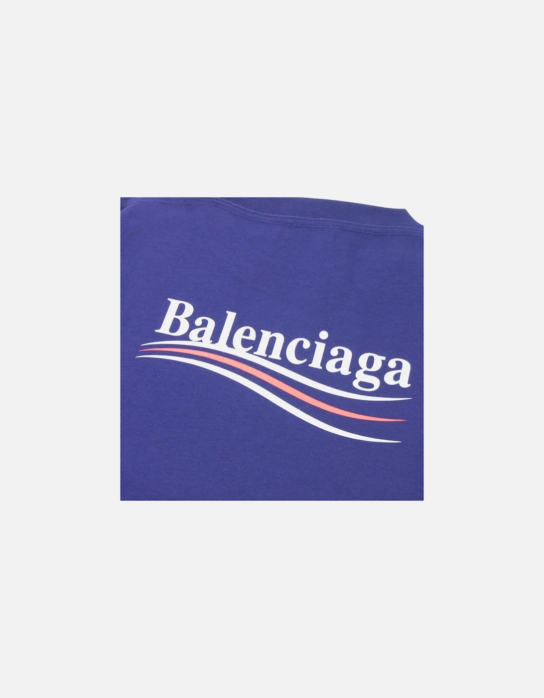 Short Sleeve Political T Shirt Blue 1195