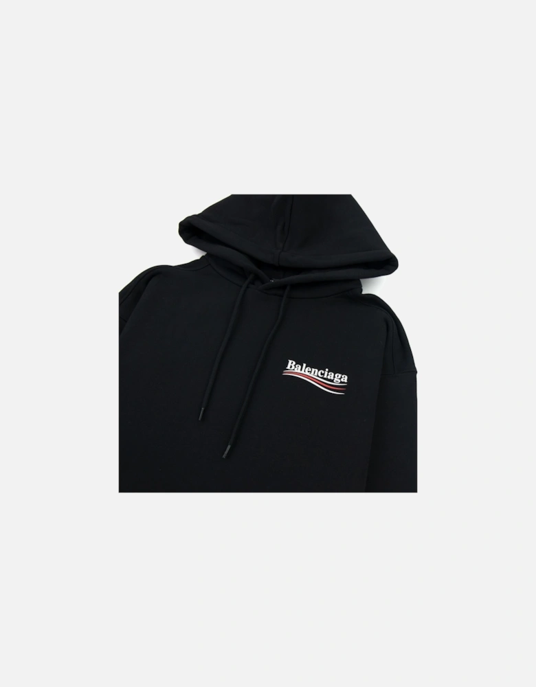 Logo Print Hooded Sweatshirt Black 1070