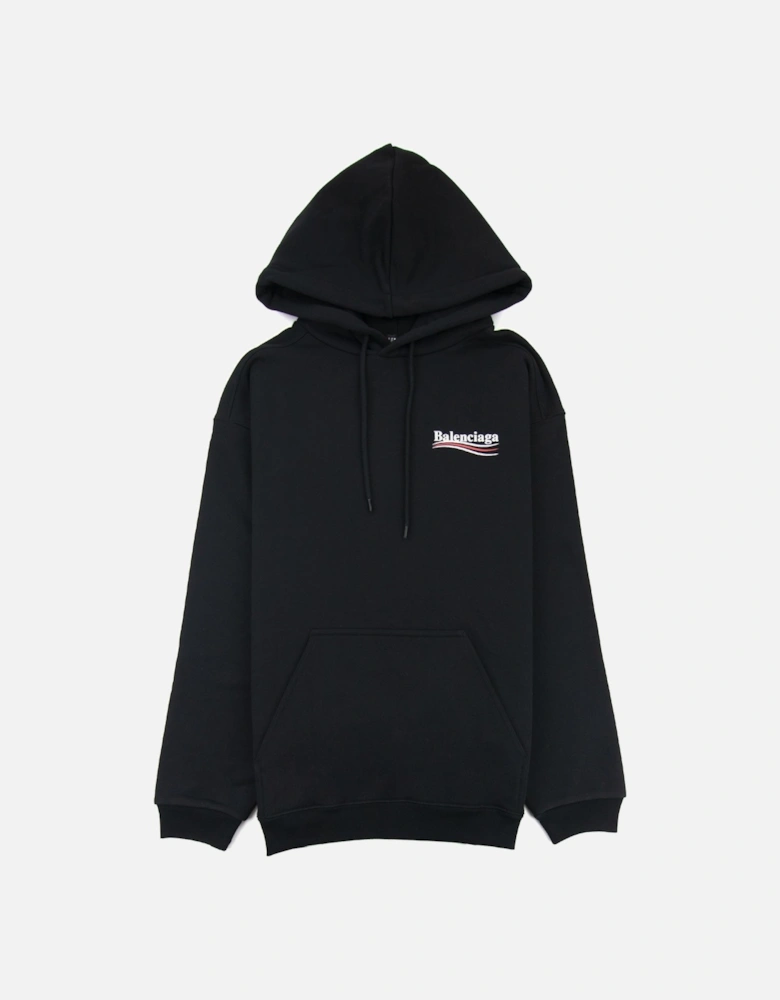 Logo Print Hooded Sweatshirt Black 1070