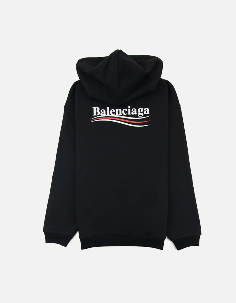 Logo Print Hooded Sweatshirt Black 1070