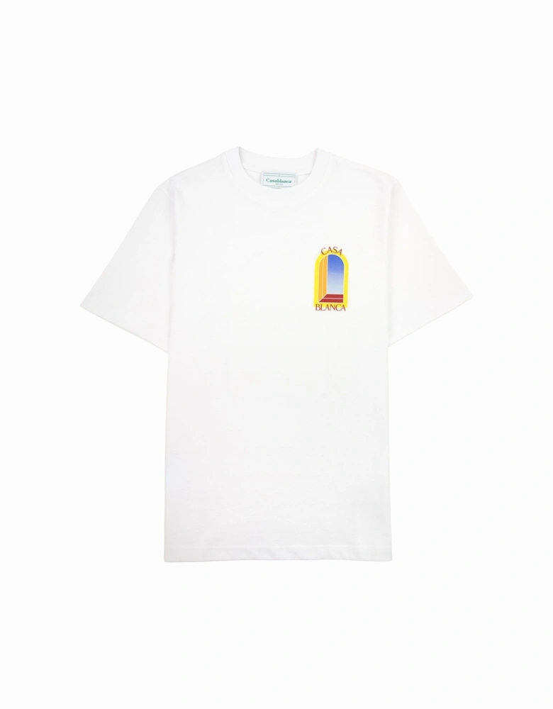 L Arche De Nuit Printed T Shirt White 001