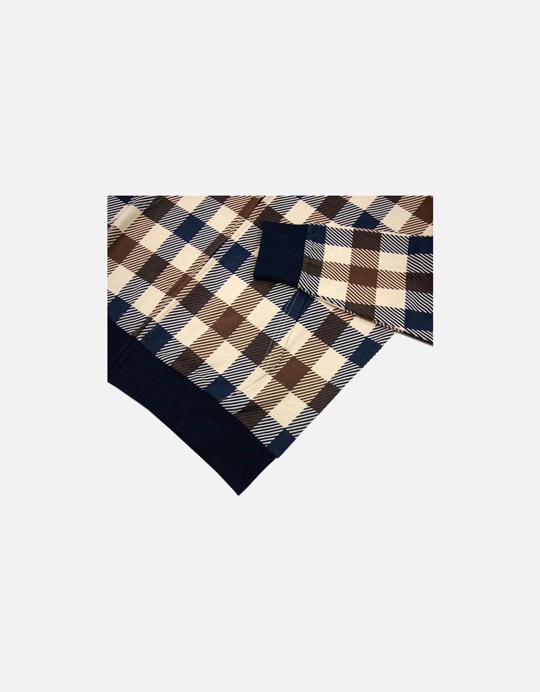 Active Macro Check Zip Up Hoody Navy 11