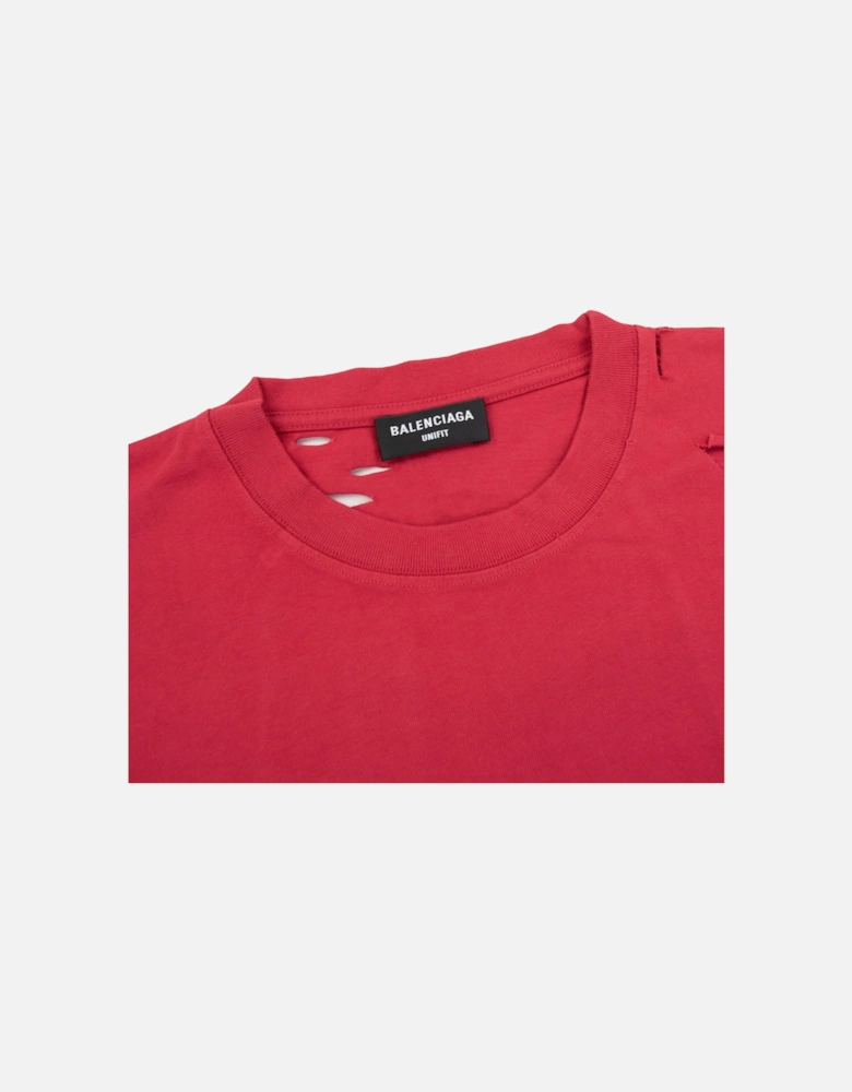 Caps Rip T-shirt Raspberry/white